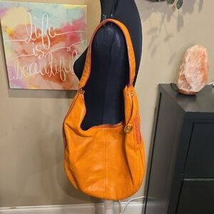 Halston Heritage Vibrant Orange Hobo Bag